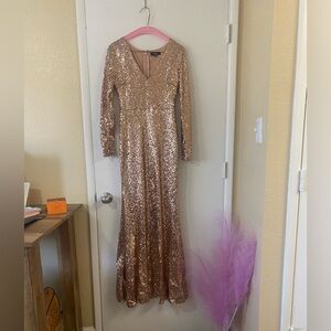 Rose gold sequin mermaid dress